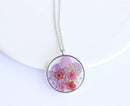 Pressed Flower Pendant Necklace, Real Dried Flower Resin Jewellery