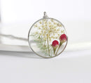 Pressed Flower Pendant Necklace, Real Dried Flower Resin Jewellery