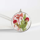 Pressed Flower Pendant Necklace, Real Dried Flower Resin Jewellery