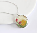 Pressed Flower Pendant Necklace, Real Dried Flower Resin Jewellery