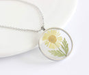 Pressed Flower Pendant Necklace, Real Dried Flower Resin Jewellery