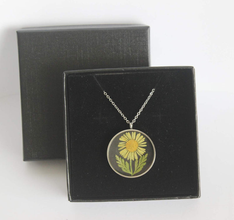 Pressed Flower Pendant Necklace, Real Dried Flower Resin Jewellery