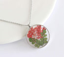 Pressed Flower Pendant Necklace, Real Dried Flower Resin Jewellery