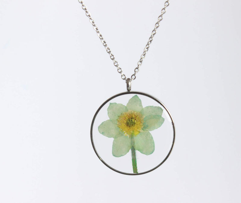 Pressed Flower Pendant Necklace, Real Dried Flower Resin Jewellery