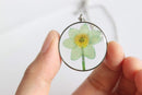 Pressed Flower Pendant Necklace, Real Dried Flower Resin Jewellery