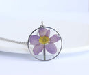 Pressed Flower Pendant Necklace, Real Dried Flower Resin Jewellery