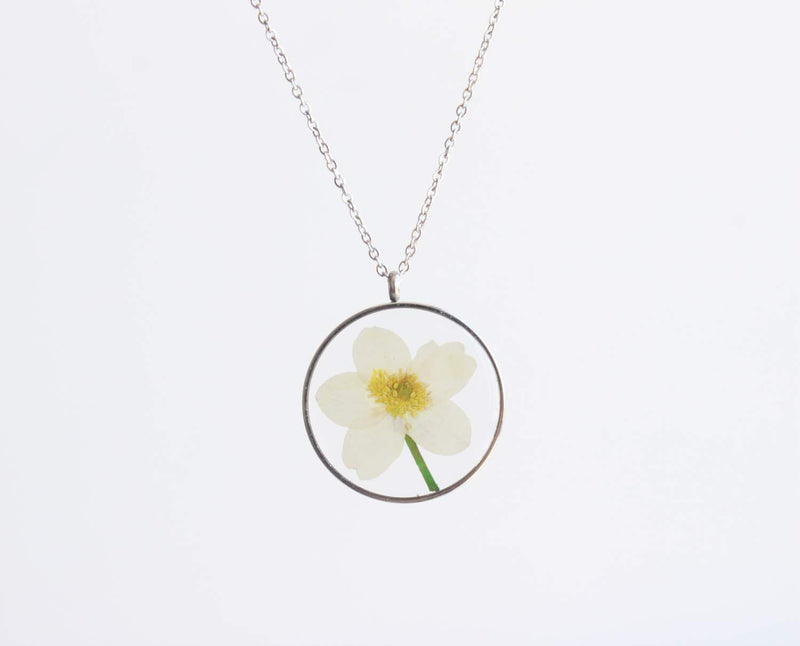 Pressed Flower Pendant Necklace, Real Dried Flower Resin Jewellery