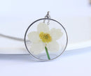 Pressed Flower Pendant Necklace, Real Dried Flower Resin Jewellery