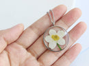 Pressed Flower Pendant Necklace, Real Dried Flower Resin Jewellery