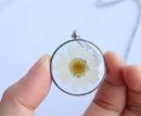 Pressed Flower Pendant Necklace, Real Dried Flower Resin Jewellery