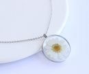 Pressed Flower Pendant Necklace, Real Dried Flower Resin Jewellery