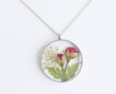 Pressed Flower Pendant Necklace, Real Dried Flower Resin Jewellery