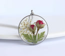 Pressed Flower Pendant Necklace, Real Dried Flower Resin Jewellery