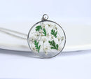 Pressed Flower Pendant Necklace, Real Dried Flower Resin Jewellery