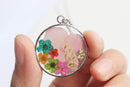 Pressed Flower Pendant Necklace, Real Dried Flower Resin Jewellery