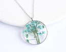 Pressed Flower Pendant Necklace, Real Dried Flower Resin Jewellery