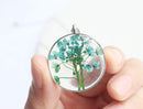 Pressed Flower Pendant Necklace, Real Dried Flower Resin Jewellery