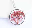 Pressed Flower Pendant Necklace, Real Dried Flower Resin Jewellery