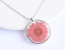 Pressed Flower Pendant Necklace, Real Dried Flower Resin Jewellery