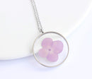 Pressed Flower Pendant Necklace, Real Dried Flower Resin Jewellery