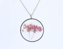 Pressed Flower Pendant Necklace, Real Dried Flower Resin Jewellery