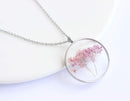 Pressed Flower Pendant Necklace, Real Dried Flower Resin Jewellery