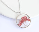 Pressed Flower Pendant Necklace, Real Dried Flower Resin Jewellery