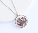 Pressed Flower Pendant Necklace, Real Dried Flower Resin Jewellery