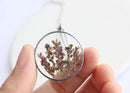 Pressed Flower Pendant Necklace, Real Dried Flower Resin Jewellery