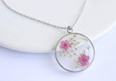 Pressed Flower Pendant Necklace, Real Dried Flower Resin Jewellery