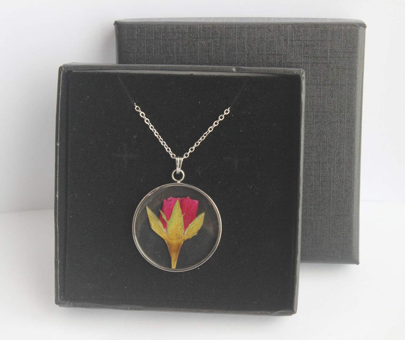 Pressed Flower Pendant Necklace, Real Dried Flower Resin Jewellery