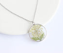 Pressed Flower Pendant Necklace, Real Dried Flower Resin Jewellery