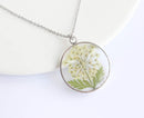 Pressed Flower Pendant Necklace, Real Dried Flower Resin Jewellery