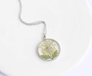 Pressed Flower Pendant Necklace, Real Dried Flower Resin Jewellery