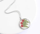 Pressed Flower Pendant Necklace, Real Dried Flower Resin Jewellery