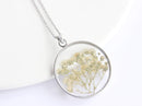 Pressed Flower Pendant Necklace, Real Dried Flower Resin Jewellery