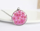 Pressed Flower Pendant Necklace, Real Dried Flower Resin Jewellery