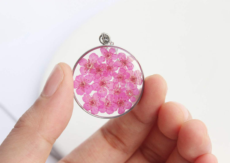 Pressed Flower Pendant Necklace, Real Dried Flower Resin Jewellery