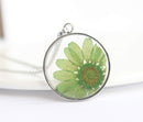 Pressed Flower Pendant Necklace, Real Dried Flower Resin Jewellery