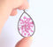 Teardrop Pressed Flower Pendant Necklace, Real Dried Flower Resin Jewellery