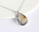 Teardrop Pressed Flower Pendant Necklace, Real Dried Flower Resin Jewellery