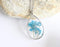 Teardrop Pressed Flower Pendant Necklace, Real Dried Flower Resin Jewellery