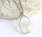 Teardrop Pressed Flower Pendant Necklace, Real Dried Flower Resin Jewellery