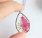 Teardrop Pressed Flower Pendant Necklace, Real Dried Flower Resin Jewellery