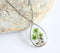 Teardrop Pressed Flower Pendant Necklace, Real Dried Flower Resin Jewellery