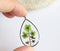 Teardrop Pressed Flower Pendant Necklace, Real Dried Flower Resin Jewellery