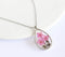 Teardrop Pressed Flower Pendant Necklace, Real Dried Flower Resin Jewellery