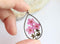 Teardrop Pressed Flower Pendant Necklace, Real Dried Flower Resin Jewellery