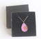 Teardrop Pressed Flower Pendant Necklace, Real Dried Flower Resin Jewellery