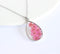 Teardrop Pressed Flower Pendant Necklace, Real Dried Flower Resin Jewellery